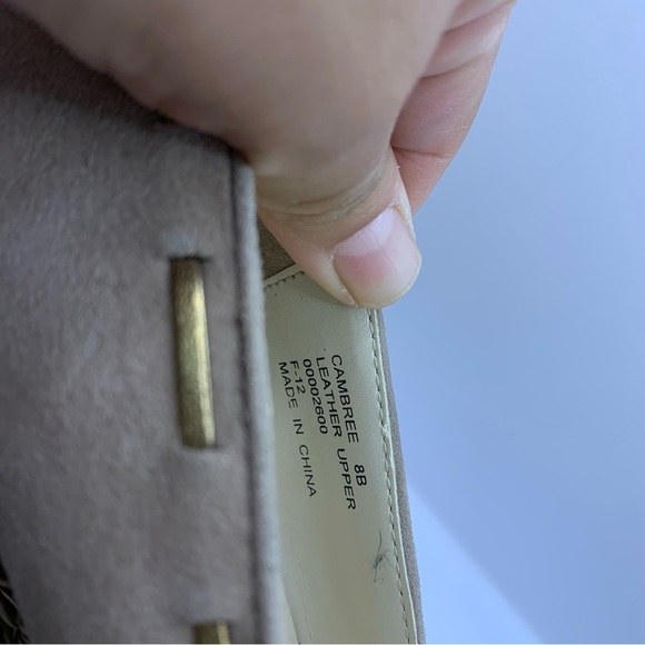 Ralph Lauren Tan Cambree Tassel Bow Braided Woven Gold Heel Wedge  Womens Sz 8 - Picture 4 of 8